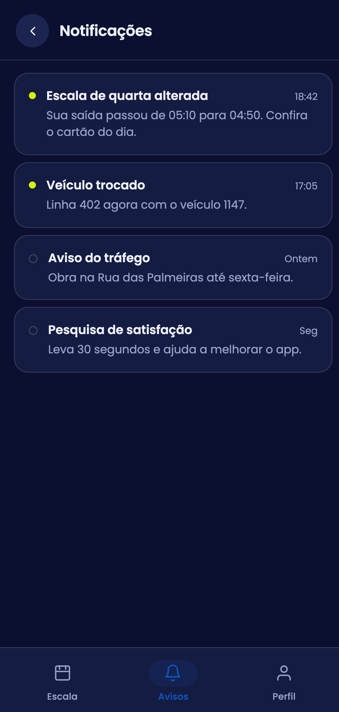 Notificações