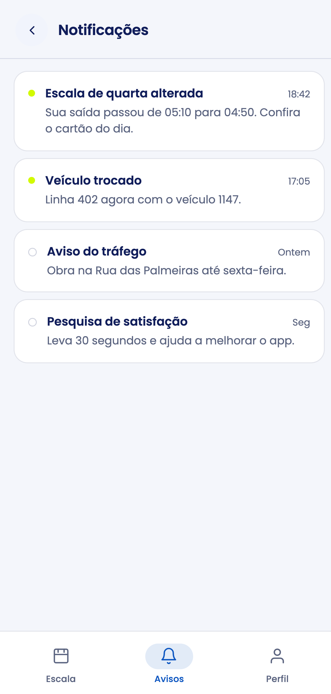 Notificações